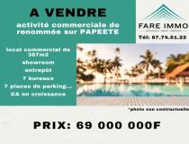 annonce vente local commerce papeete 98714