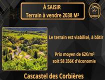 annonce vente terrain cascastel des corbieres 11360